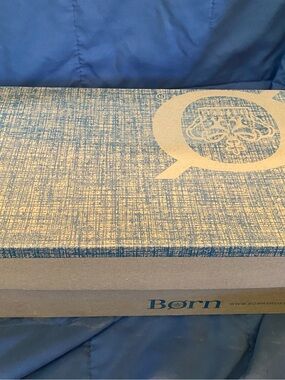 Born Blue and Tan Women's Shoe Box